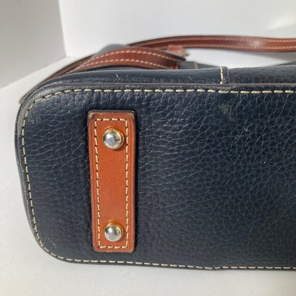 Vintage Dooney & Bourke Pebbled Leather Lexington Shoulder Bag Black 8 x 12"‎ - Picture 10 of 12